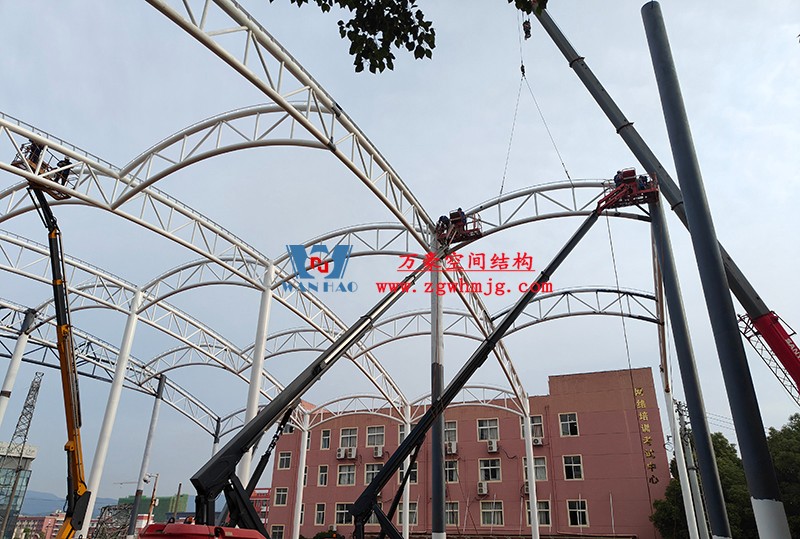 國網(wǎng)江西省電力有限公司培訓(xùn)中心實訓(xùn)基地改造膜結(jié)構(gòu)項目最新施工進度