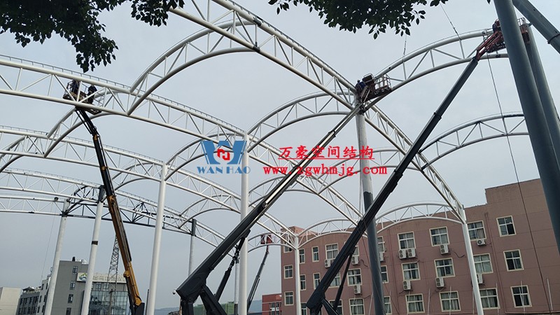 國網(wǎng)江西省電力有限公司培訓(xùn)中心實訓(xùn)基地改造膜結(jié)構(gòu)項目最新施工進度