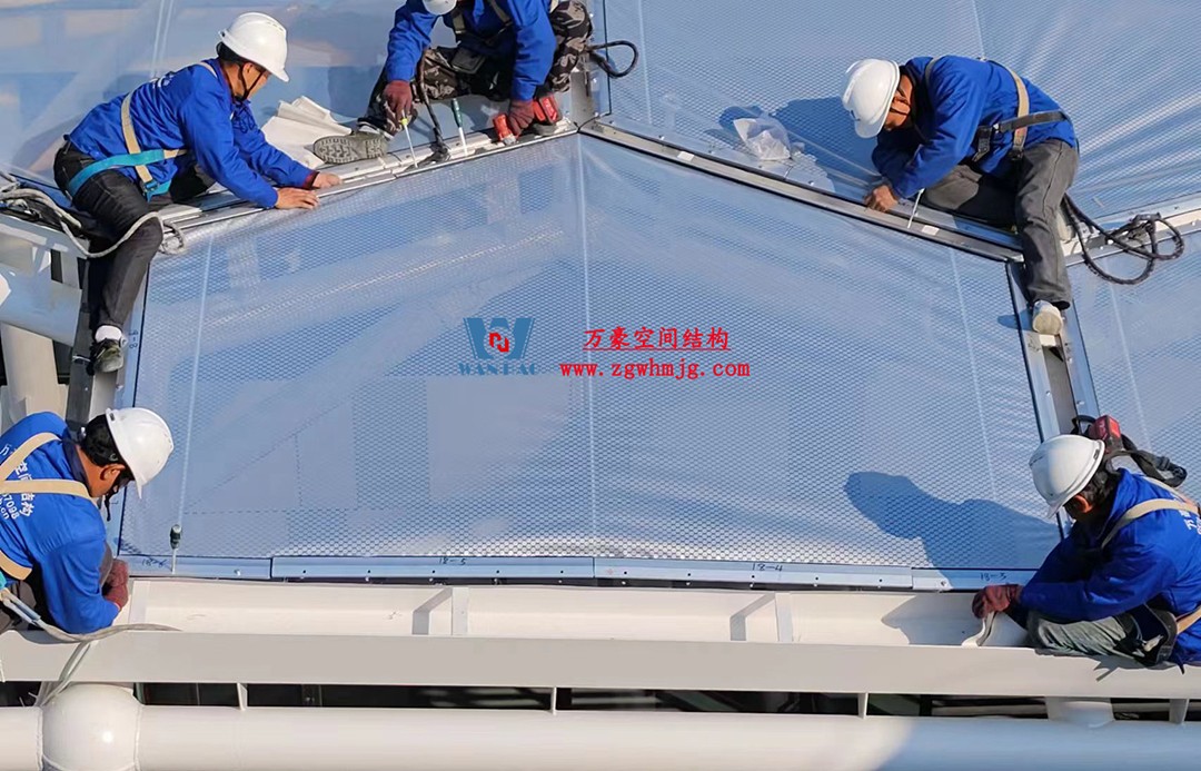 已完工，這個ETFE氣枕商業(yè)天幕閃亮登場！