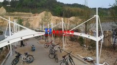 自行車棚用膜結構材料合適嗎？膜結構自行車棚施工以前需要做哪些工作？